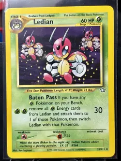 Ledian - REG - Pokemon TCG - Neo Genesis - 39/111 - UNCOMMON ~ NM - Image 1