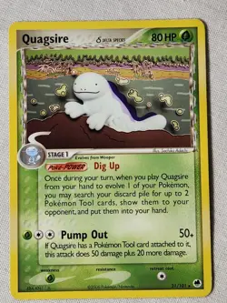 Played (LP) Quagsire - Non-Holo #21 Dragon Frontiers Pokemon TCG - Image 1