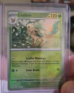 Pokemon TCG Leafeon (Master Ball Pattern) 005/131 Prismatic Evolutions Holo - Image 1