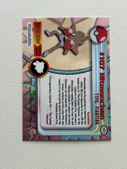 TOPPS Hitmonchan # 107 Pokemon TV Animation Series 2 - RAINBOW FOIL HOLO - Image 2