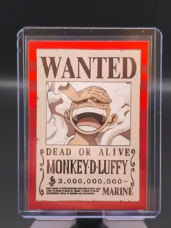 Monkey D. Luffy #51 - Wave Holo - Wanted Poster Panini Treasure One Piece Karte - Image 1