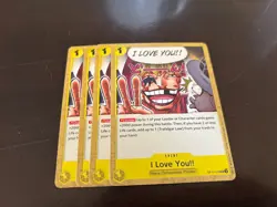 OP12-115 Playset 4 x I Love You!! UC English NM One Piece TCG Card Game - Image 1