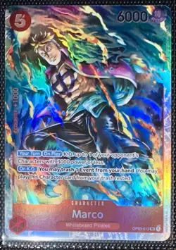 BANDAI MARCO OP03-013 SR One Piece TGC OP03 ENGLISH NM/MINT - Image 1