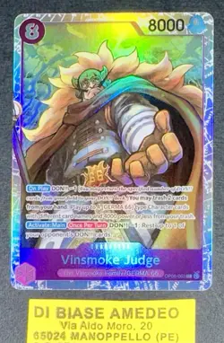 BANDAI VINSMOKE JUDGE OP06-062 SR WINGS OF THE CAPTAIN MINT ENGLISH ONE PIECE - Image 1