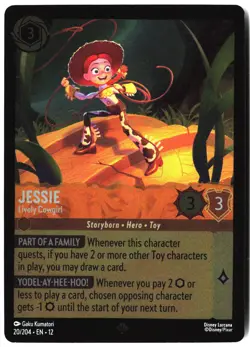 Disney Lorcana TCG Jessie Lively Cowgirl 20/204 Foil Wilds Unknown - Image 1