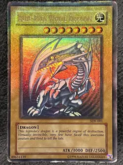 Yugioh! Blue-Eyes White Dragon SDK-001 Unlimited Ultra Rare MP Bleed Error - Image 2