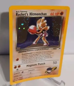 Swirl! Pack Fresh Rocket's Hitmonchan 11/132 Gym Heroes Pokemon TCG Holo Rare NM - Image 1