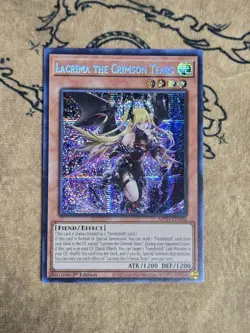 Yugioh Lacrima the Crimson Tears MP25-EN100 1st Edition Prismatic Secret Rare NM - Image 1