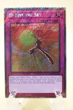 Hi-Five the Sky Platinum Secret Rare RA04-EN239 1st Ed NM Yugioh - Image 1