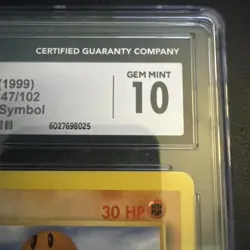 Diglett 1999 Base Set 47/102 Corrected Symbol Pokemon Card CGC 10 GEM MINT - Image 3