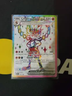 Cinderace ex 157/142 Sv07: Stellar Crown Holo Pokemon Card - Image 1