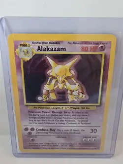 Pokemon Trading Card Alakazam Holo 1/102 - Image 2