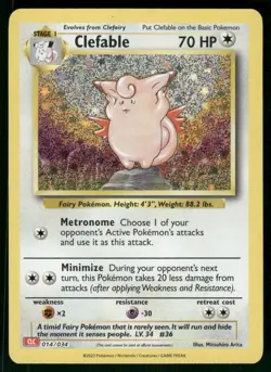 Clefable 014/034 Classic Collection Holo NM Pokemon Trading Card Game Classic - Image 1
