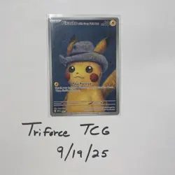 Pikachu Grey Felt Hat 2023 SVP #085 Van Gogh Promo Pokemon Card Mint - Image 2