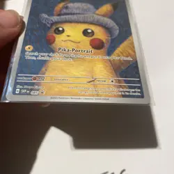 Pikachu Grey Felt Hat 2023 SVP #085 Van Gogh Promo Pokemon Card Mint - Image 4