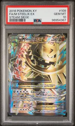 M Steelix EX 109/114 PSA 10 - 2016 Pokemon Steam Siege - LOW POP GEM MINT MEGA - Image 1
