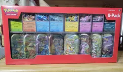 Pokemon TCG: Prismatic Evolutions 8 Mini-Tins Promos Costco Lot Of 2 **IN HAND** - Image 1