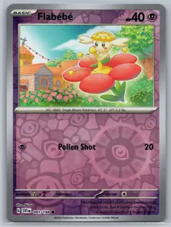 NM Flabebe 091/198 Reverse Holo Scarlet & Violet Base Set Pokemon 2023 - Image 1