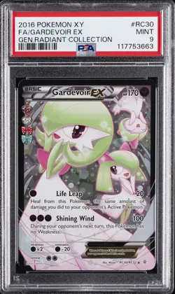 2016 POKEMON XY GENERATIONS RADIANT COLL #RC30 FULL ART/GARDEVOIR EX PSA 9 - Image 1