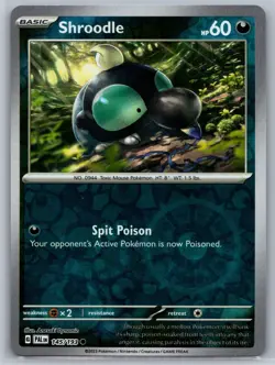 NM Shroodle 145/193 Reverse Holo Paldea Evolved Pokemon 2023 - Image 1