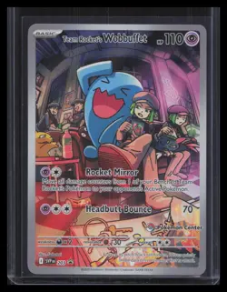 Team Rocket's Wobbuffet 203 Pokemon Center Exclusive Scarlet & Violet Promo NM - Image 1