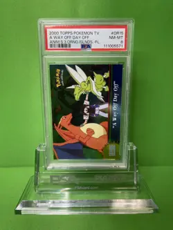 2000 TOPPS POKEMON SERIES 3 ORANGE ISLANDS A WAY OFF DAY OFF FOIL PSA 8 - Image 1
