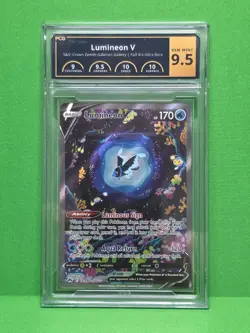 POKEMON 2023 CROWN ZENITH LUMINEON V GALARIAN GALLERY FULL ART GG39 PCG 9.5 - Image 1