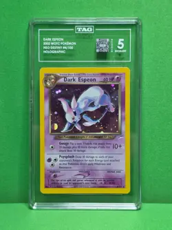 POKEMON 2002 NEO DESTINY DARK ESPEON HOLO 4/105 TAG 5 - Image 1