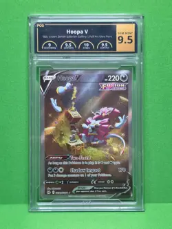 POKEMON 2023 CROWN ZENITH HOOPA V GALARIAN GALLERY FULL ART GG53 PCG 9.5 - Image 1