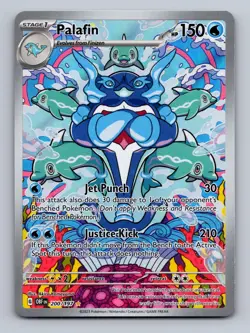 Palafin 200/197 Illustration Rare Obsidian Flames Pokemon Near Mint - Image 1