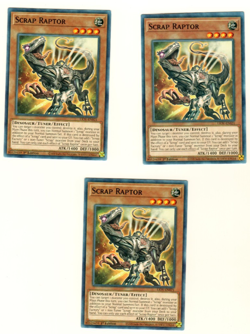 Set Of 3 Scrap Raptor LIOV-EN021 Lightning Overdrive 1st Edition Yugioh - Image 1