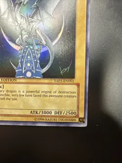 Yugioh English Blue Eyes White Dragon YAP1-EN001 LP UR Original rare art look - Image 5
