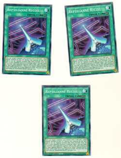 Set Of 3 Reptilianne Recoil BODE-EN061 Burst Of Destiny 1st Edition Yugioh - Image 1