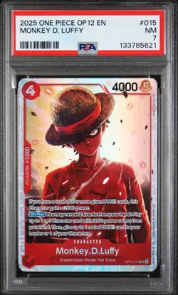 2025 One Piece Op12-015 Legacy Of The Master Monkey D. Luffy #015 PSA 7 SR - Image 1