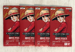 One Piece TCG OP-13 Carrying On His Will Sleeved Booster Pack English Lot of 4 - Image 1