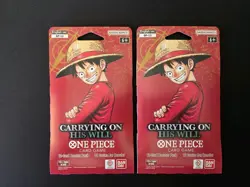 One Piece TCG Carrying On His Will Booster Sleeved Lot Of 2 - Image 1