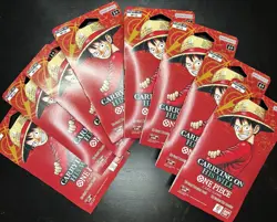 Lot 8x ENGLISH One Piece CCG: Carrying On His Will - Sleeved Booster Pack OP-13 - Image 1