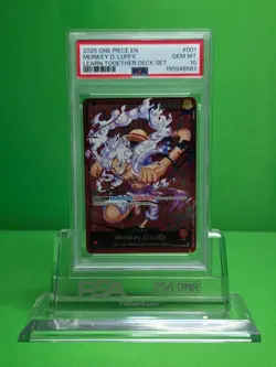 ONE PIECE 2025 LEARN TOGETHER DECK SET MONKEY.D.LUFFY ST21-001 PSA 10 - Image 1