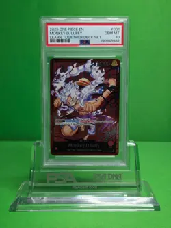 ONE PIECE 2025 LEARN TOGETHER DECK SET MONKEY.D.LUFFY ST21-001 PSA 10 - Image 1