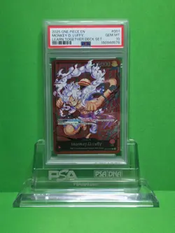 ONE PIECE 2025 LEARN TOGETHER DECK SET MONKEY.D.LUFFY ST21-001 PSA 10 - Image 1