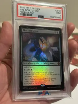 2025 MTG The Soul Stone Marvel's Spider-Man #0066 PreRelease PSA 9 - Image 1