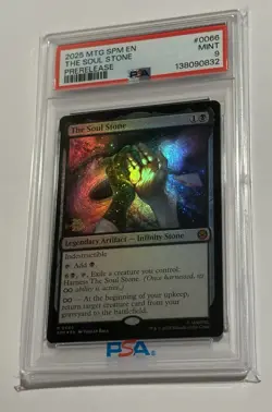 2025 MTG The Soul Stone Marvel's Spider-Man #0066 PreRelease PSA 9 - Image 2