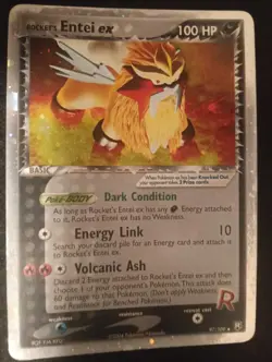 Rocket's Entei ex 97/109 Holo EX Team Rocket Returns 2004 Pokemon card ENG Exc- - Image 1