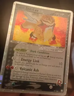 Rocket's Entei ex 97/109 Holo EX Team Rocket Returns 2004 Pokemon card ENG Exc- - Image 3