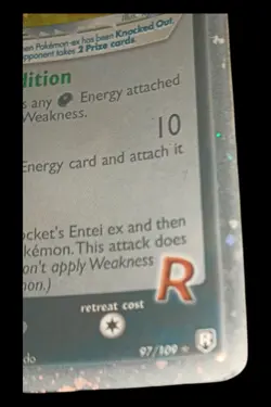 Rocket's Entei ex 97/109 Holo EX Team Rocket Returns 2004 Pokemon card ENG Exc- - Image 4
