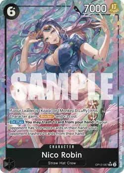 Nico Robin Alternate Art OP12-087 English SR Legacy Master One Piece Card Game - Image 1