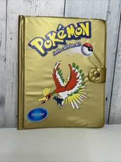 Vtg Pokemon Toy Site TCG Gold Collectors Card Album Binder Holds 80. See Photos - Image 1