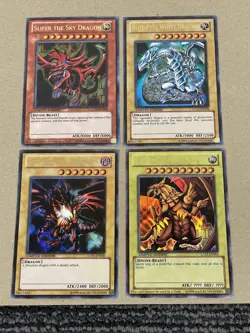 🔥 Yugioh • Dragon Card Lot Limited Edition Red & Blues Eyes Winged White Slifer - Image 2