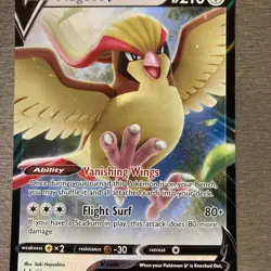 Pokemon Card TCG Pidgeot V Sword & Shield Lost Origin 137/196 Holo Ultra Rare NM - Image 3