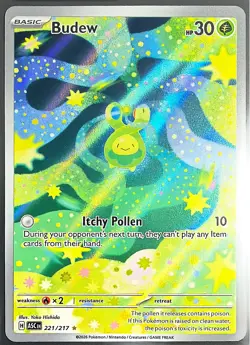 Pokemon TCG Budew Illustration Rare Ascended Heroes Card 221/217 - PACK FRESH NM - Image 4